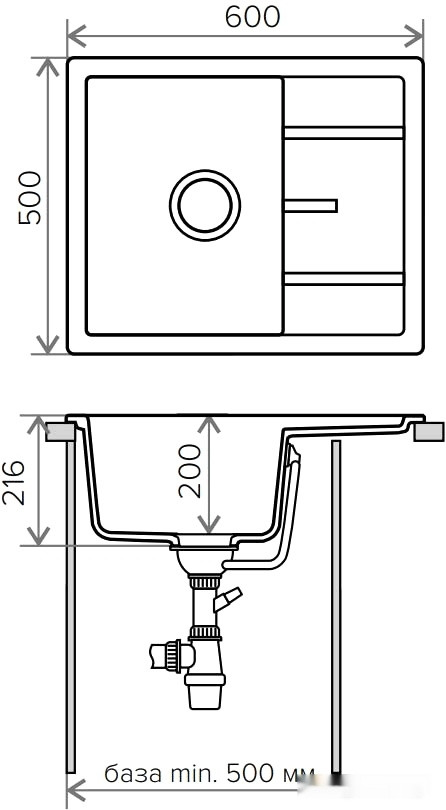 Кухонная мойка Tolero R-107 (коричневый)