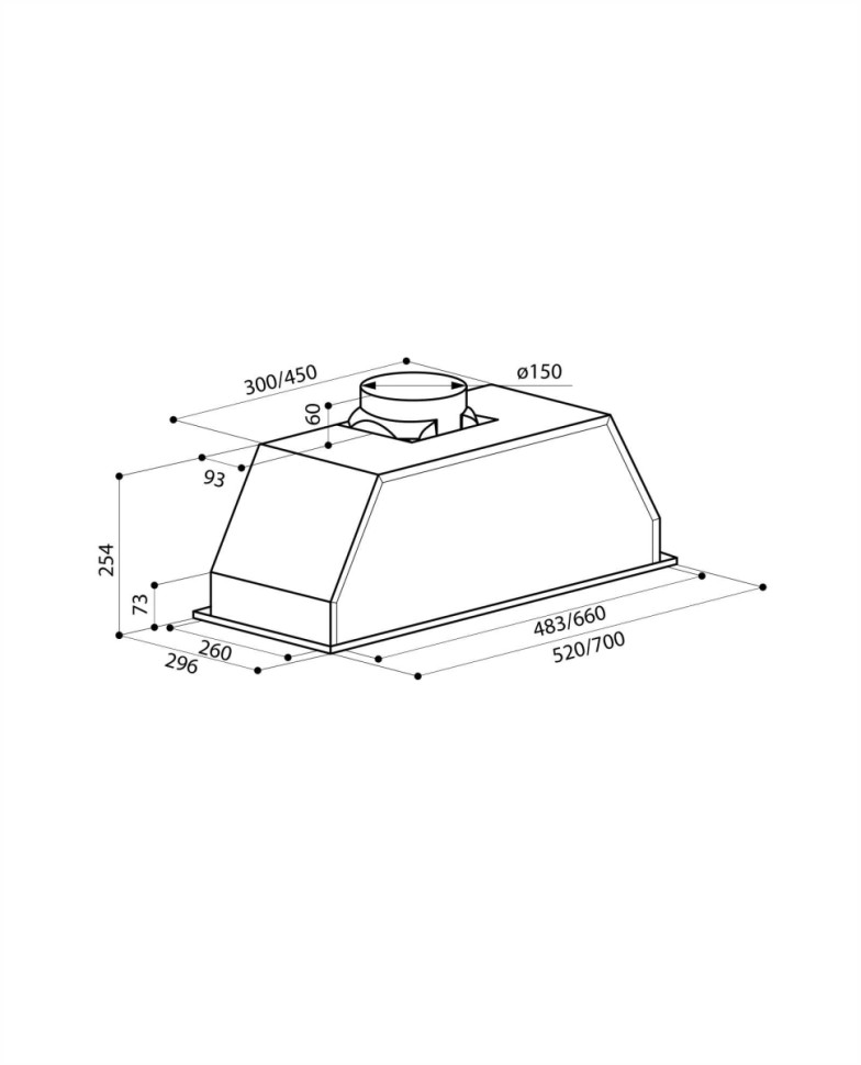 Вытяжка LEX GS BLOC 600 inox