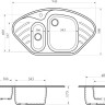 Кухонная мойка Berge BR-9550 (черный матовый)