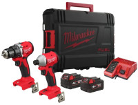 Набор электроинструмента Milwaukee M18 BLCPP2B-402C 4933492836 (шуруповерт, винтоверт, 2 АКБ, кейс)
