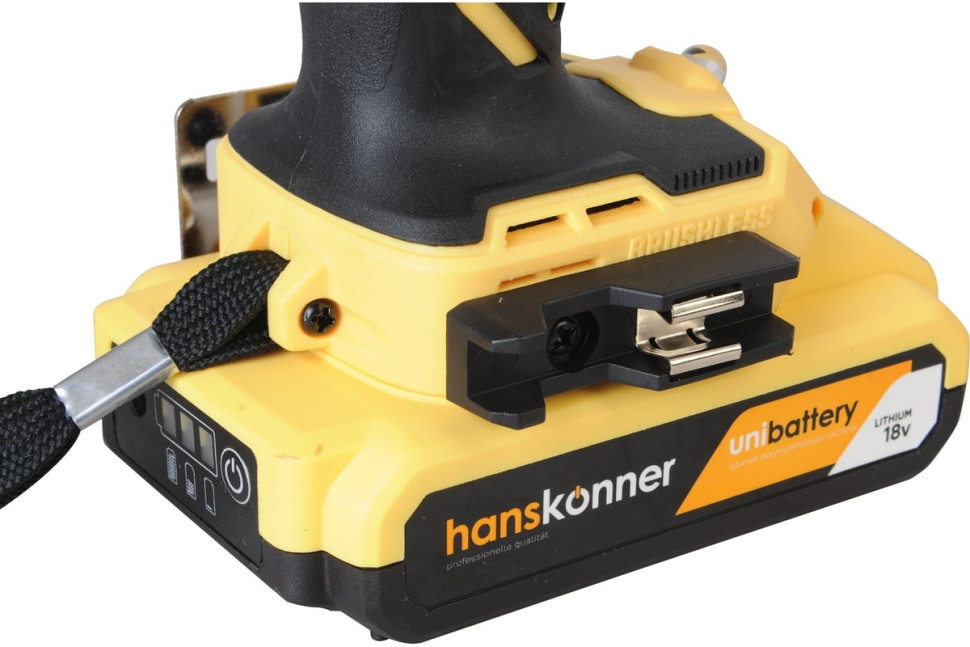Ударная дрель-шуруповерт Hanskonner HCD1865BLI (с 2-мя АКБ)