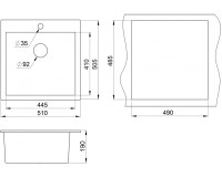 Кухонная мойка Granula 5102 (Черный)