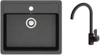 Кухонная мойка Berge BR-5750 + Like F8007122 (черный)
