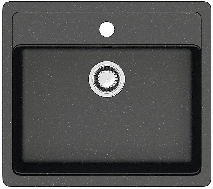 Кухонная мойка Berge BR-5750 + Like F8007122 (черный)