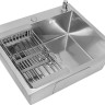 Кухонная мойка Basic CL DS Decor 60x50 (сатин, коландер, дозатор)