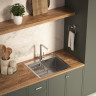 Кухонная мойка Basic CL DS Decor 60x50 (сатин, коландер, дозатор)