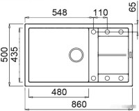 Кухонная мойка Elleci Unico 410 Bianco Antico G62