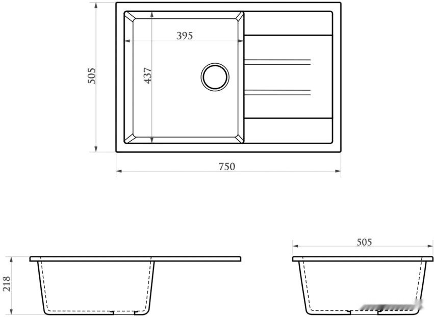 Кухонная мойка Berge BR-7603 (песочный матовый)