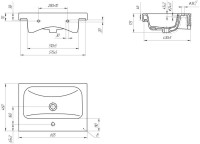 Умывальник Cersanit Moduo 60 S-UM-MOD60/1 + 63107