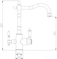 Смеситель Zorg Steel Hammer SH 812 бронза