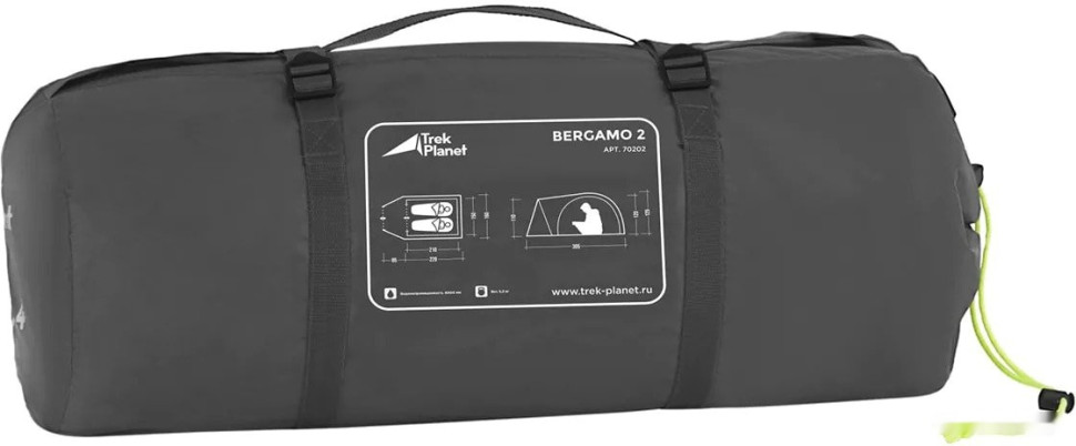 Палатка TREK PLANET Bergamo 2 (зеленый)