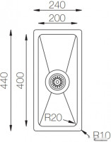 Кухонная мойка Zorg ZRE 2444
