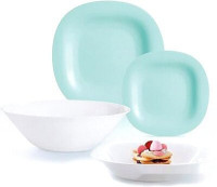 Набор тарелок Luminarc Carine Light Turquoise&amp;White P7627