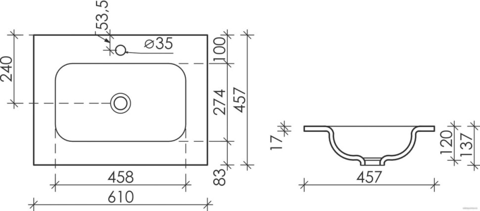 Умывальник Ceramica Nova Element CN7011