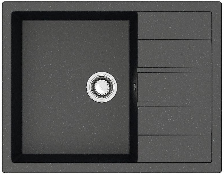 Кухонная мойка Berge BR-6502 + Like F8007122 (черный)