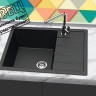 Кухонная мойка Berge BR-6502 + Like F8007122 (черный)