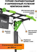 Турник с брусьями Absolute Champion Центрл Спорт Pro Maх (черный/салатовый)