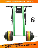 Турник с брусьями Absolute Champion Центрл Спорт Pro Maх (черный/салатовый)