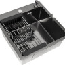 Кухонная мойка Basic CL DS Decor 50x50 (черный, коландер, дозатор)