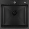 Кухонная мойка Basic CL DS Decor 50x50 (черный, коландер, дозатор)