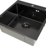 Кухонная мойка Basic CL DS Decor 50x50 (черный, коландер, дозатор)