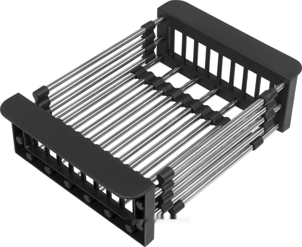 Кухонная мойка Basic CL DS Decor 50x50 (черный, коландер, дозатор)