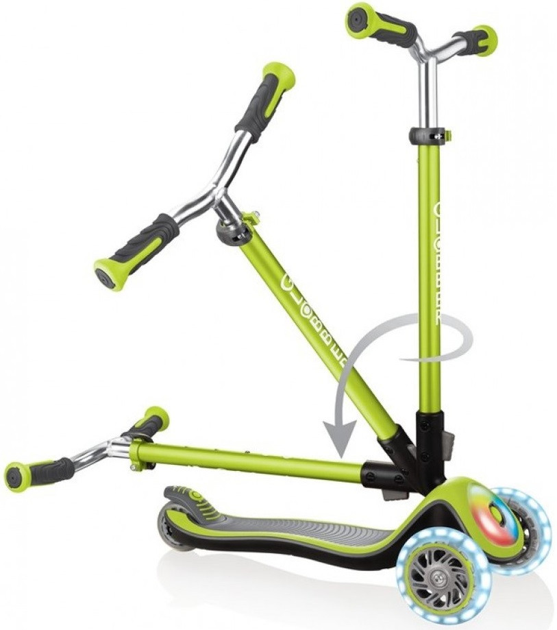 Самокат Globber Elite Deluxe Lights (зеленый)