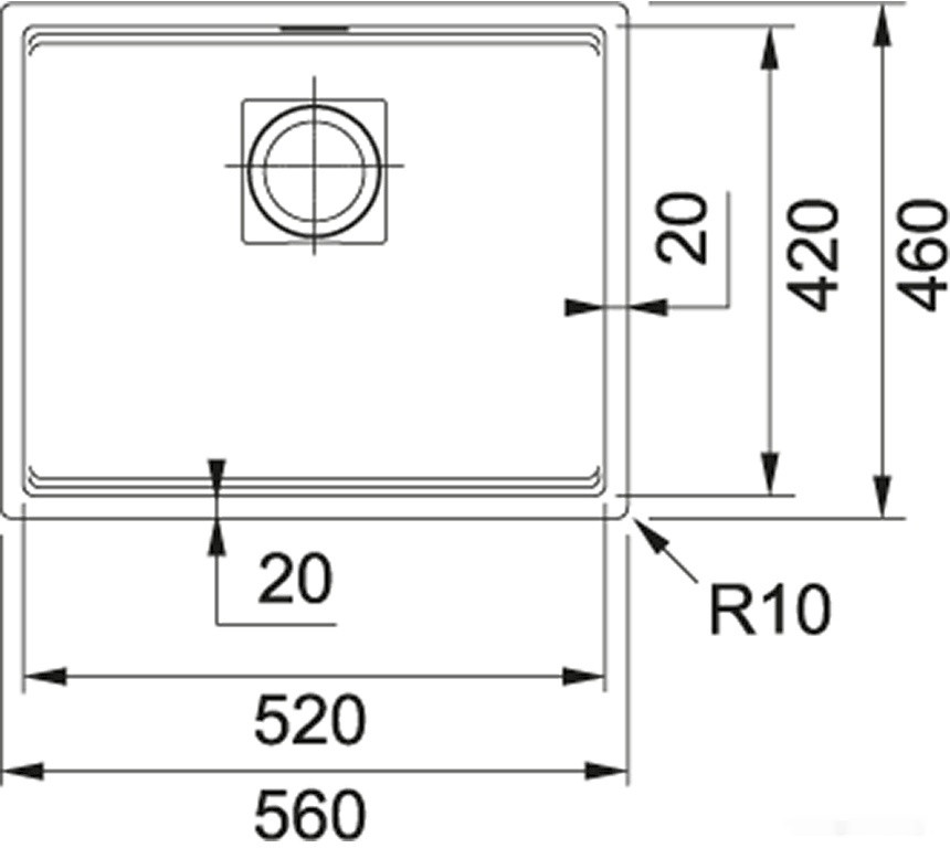 Кухонная мойка Franke Kubus 2 KNG 110-52 125.0512.502 (графит)