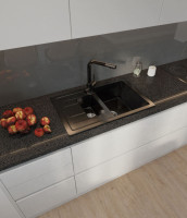 Кухонная мойка GranFest GF-Q775KL (черный)