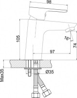 Умывальник Cersanit Calla 54 S-UM-Cl/1-w + 63030