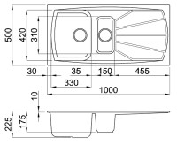 Кухонная мойка Elleci Living 475 G68 Bianco