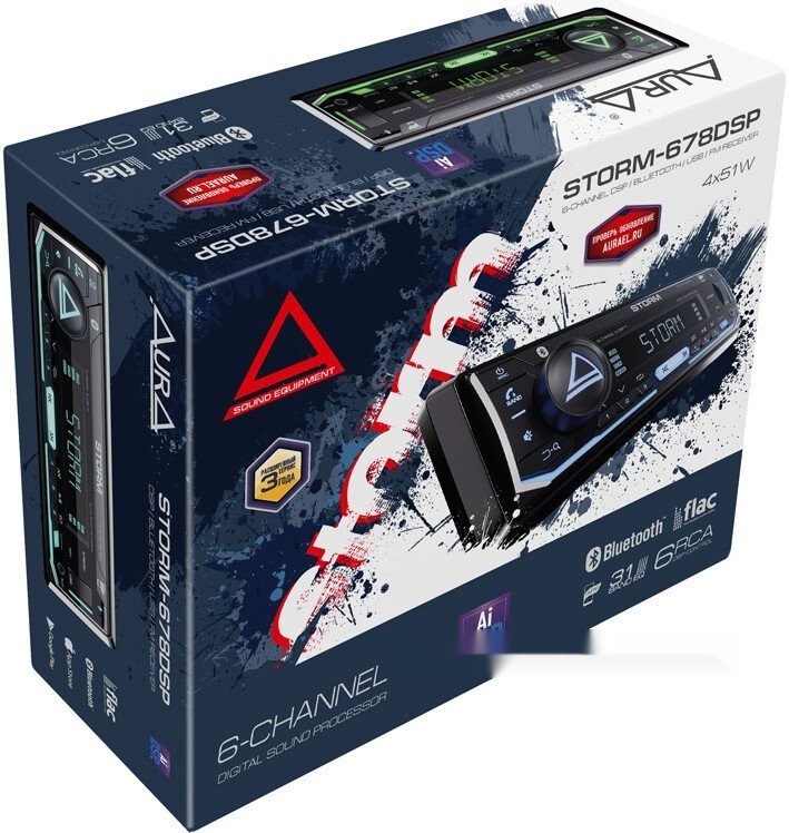 Автомагнитола Aura Storm-678DSP