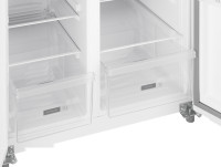 Холодильник side by side Weissgauff WSBS 500 Inverter NoFrost White Rock Glass