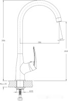 Смеситель GranFest QUARZ GF-Z3424 (бежевый)