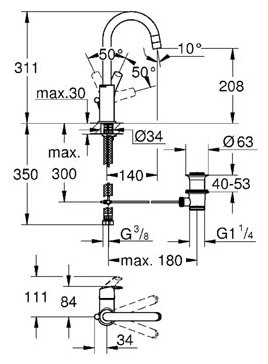 Смеситель Grohe Eurosmart New 23537002