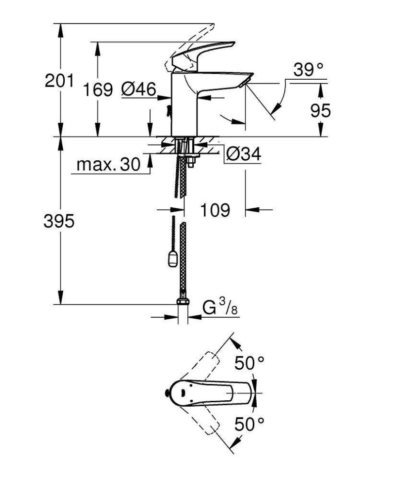 Смеситель Grohe Eurosmart 33188003