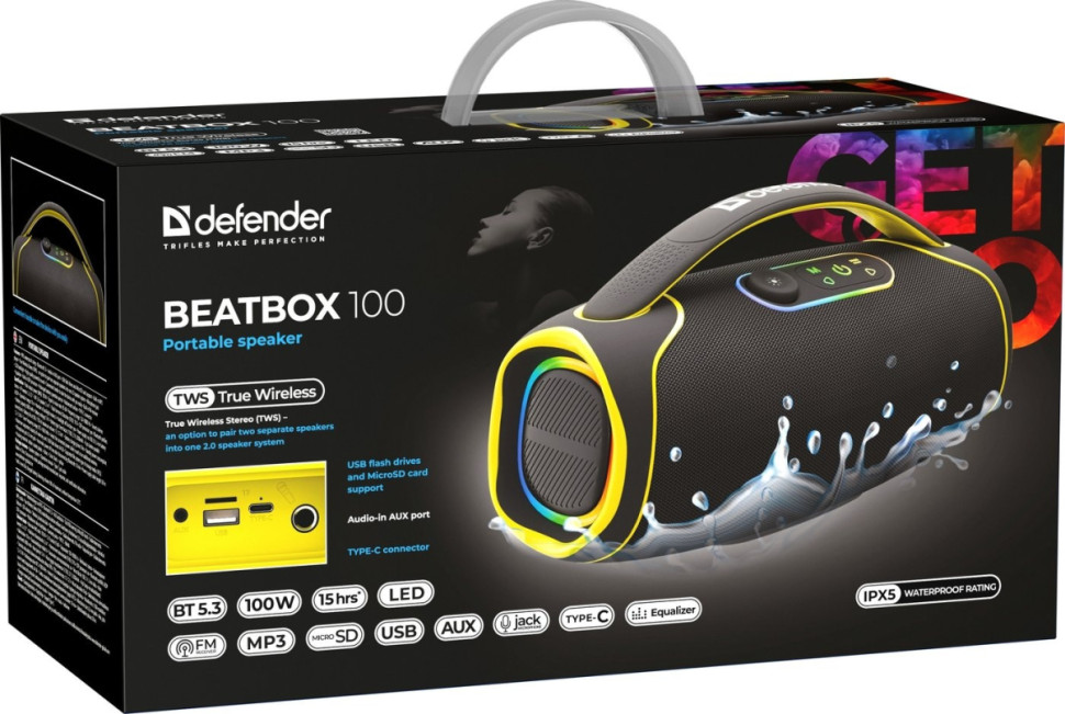 Портативная акустика Defender Beatbox 100