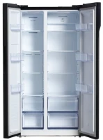 Холодильник side by side Hyundai CS5003F (черное стекло)