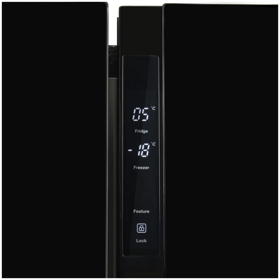 Холодильник side by side Hyundai CS5003F (черное стекло) Холодильник side by side Hyundai CS5003F (черное стекло)