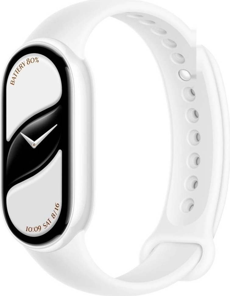 Фитнес-браслет Xiaomi Smart Band 10 M2459B1 (белая керамика, с белым силиконовым ремешком, международная версия)