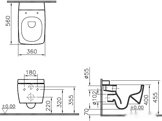 Унитаз Vitra Metropole 7672B003-1086