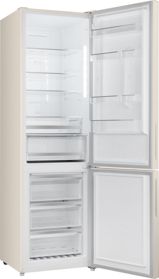 Холодильник Weissgauff WRK 2000 D Full NoFrost Inverter Beige Glass