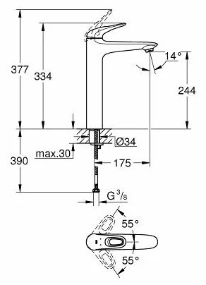 Смеситель Grohe Eurostyle 23570LS3