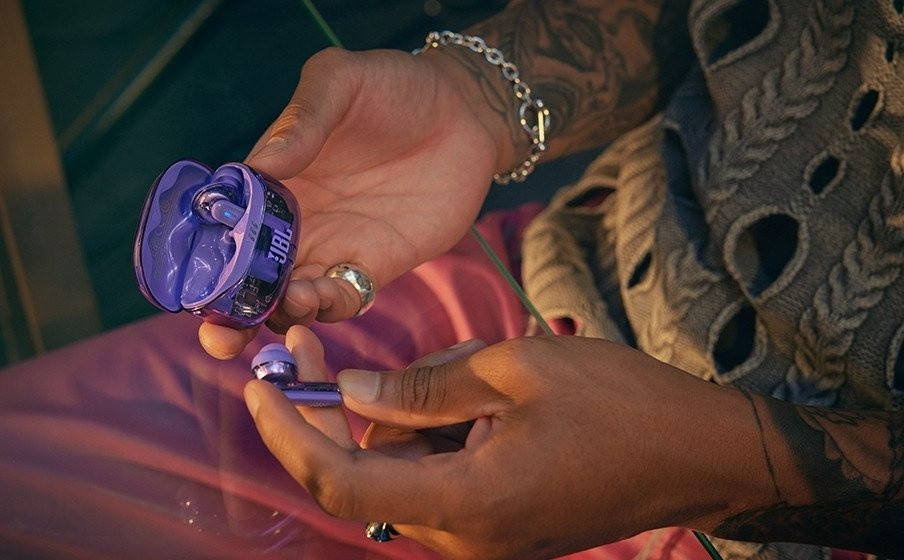 Наушники JBL Tune Beam 2 Ghost Edition (фиолетовый)