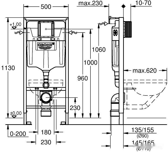 Система инсталляции Grohe Rapid SL 38536001