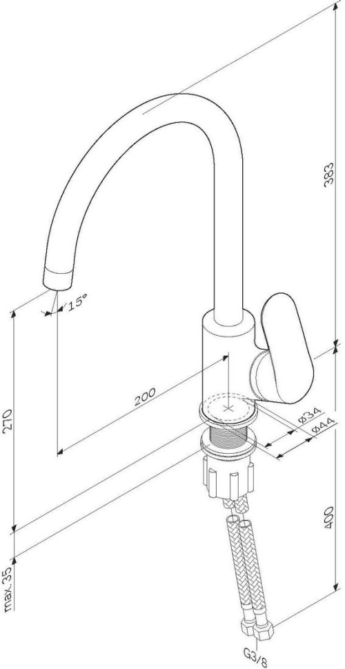 Кухонная мойка Berge BR-7602 + Like F8007122 (черный)