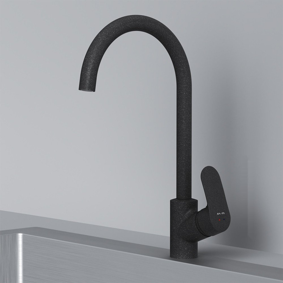 Кухонная мойка Berge BR-7602 + Like F8007122 (черный)