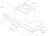Вытяжка Elica Hidden 2.0 @ IX/A/90 PRF0164356