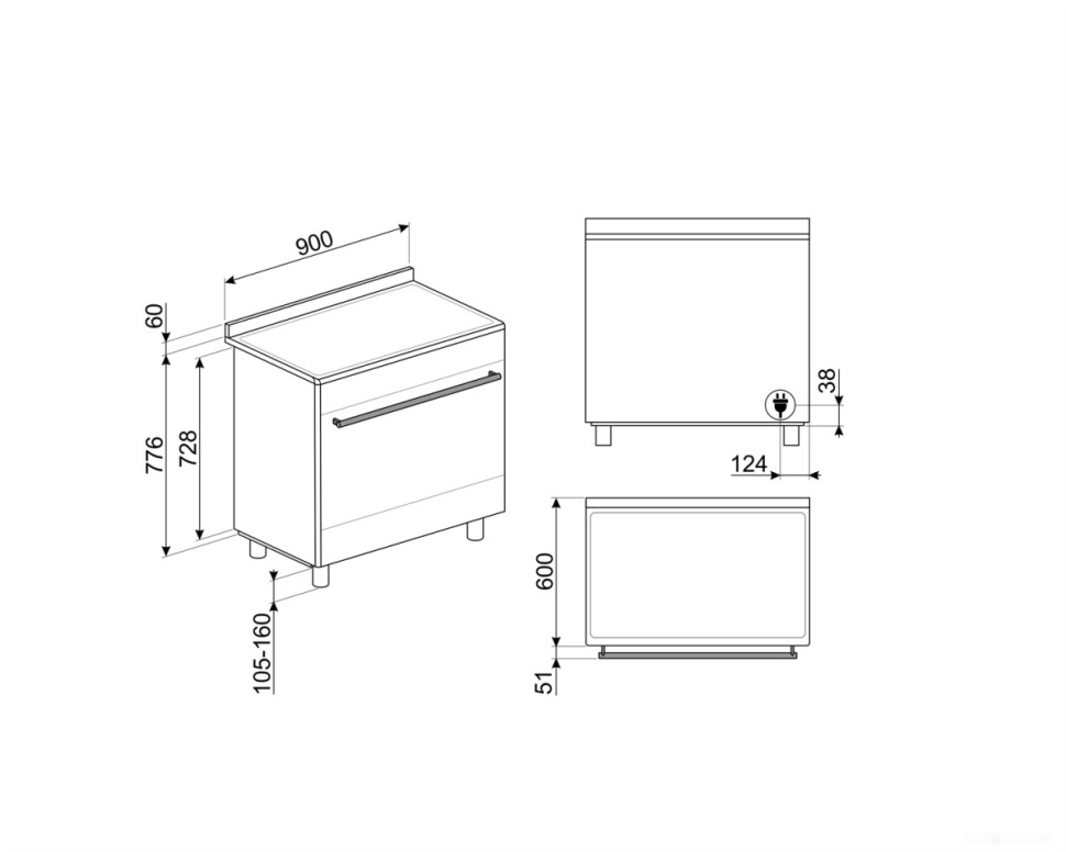 Плита Smeg SUK91CMX9