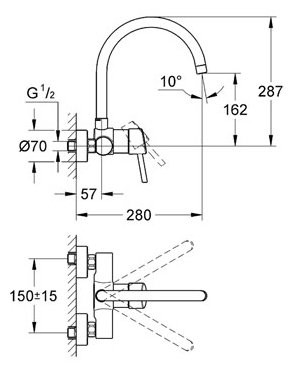 Смеситель Grohe Concetto 32667001